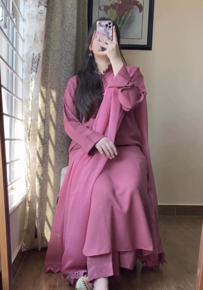 Kurta Pent with Chiffon Dupatta Set