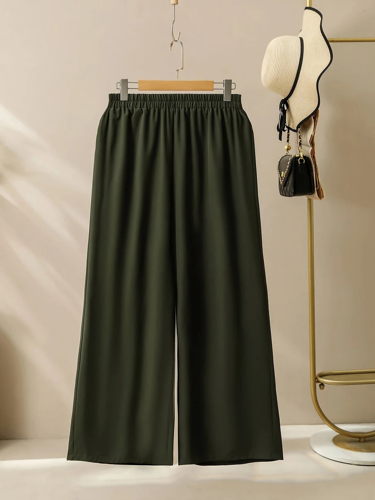 Longline Printed Shirt with Wide Pants