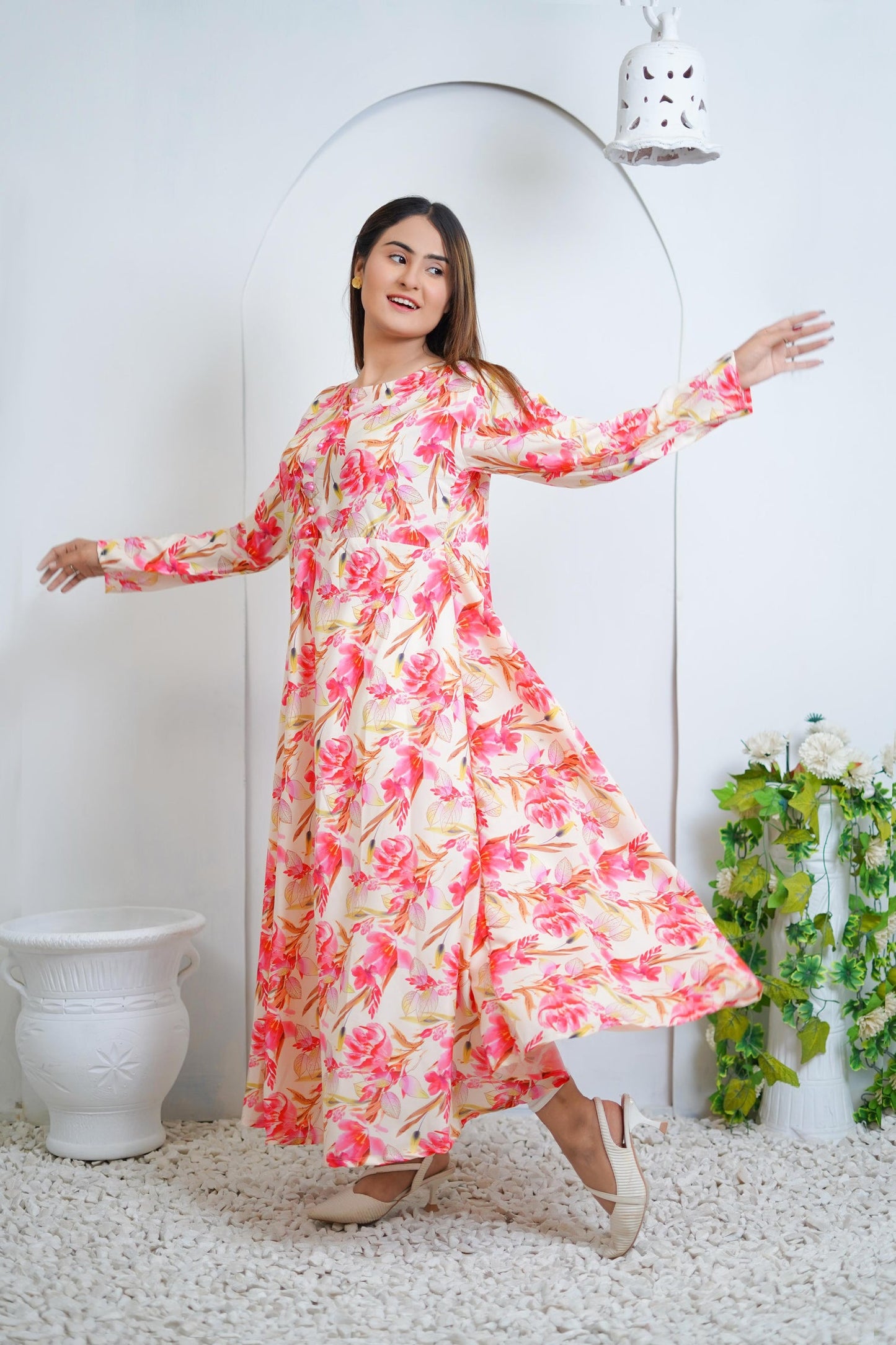 Pink Poppy Floral Frok