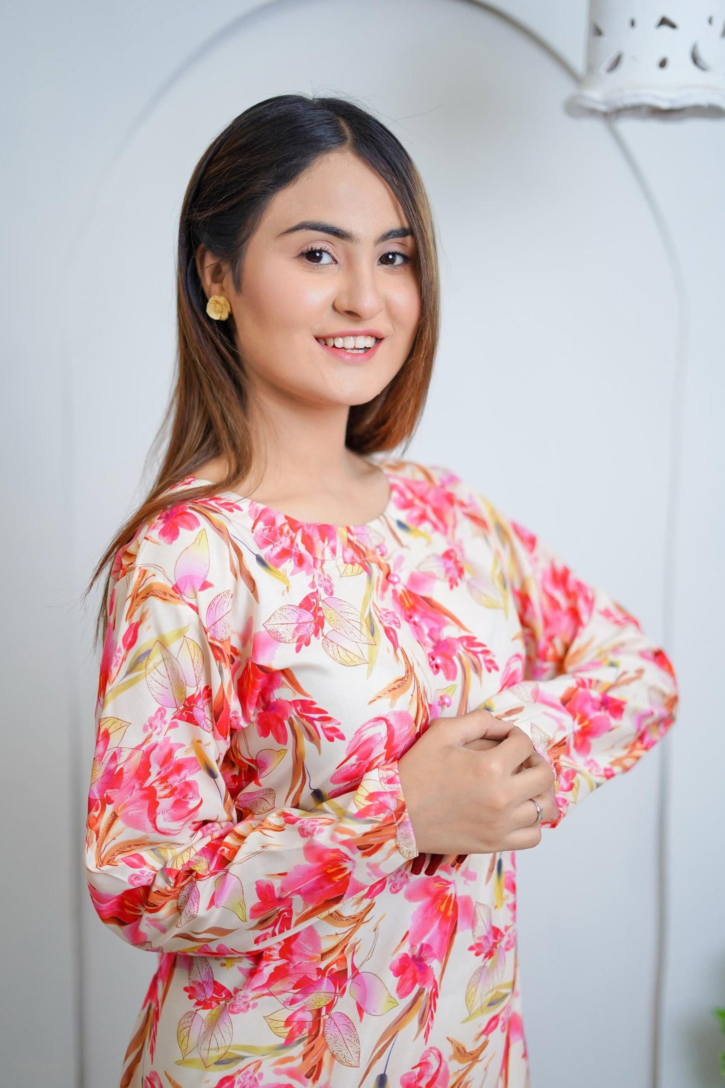 Pink Poppy Floral Frok