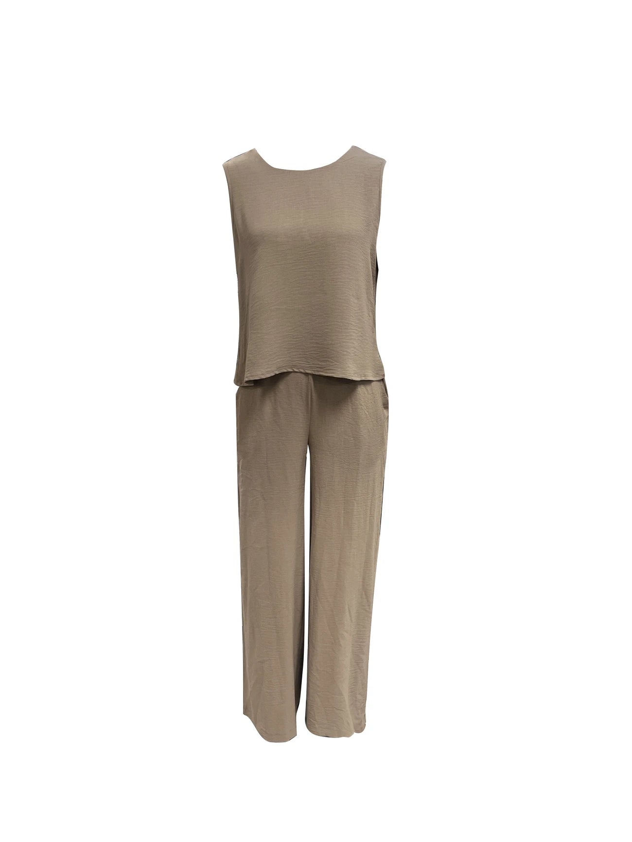 Backless Round Neck Sleeveless Vest