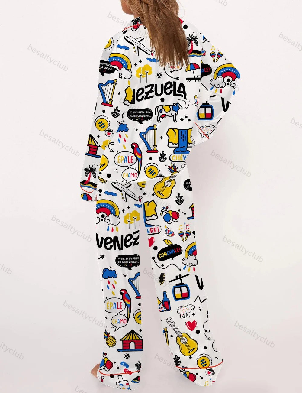 Venezuela Satin Pajama Set