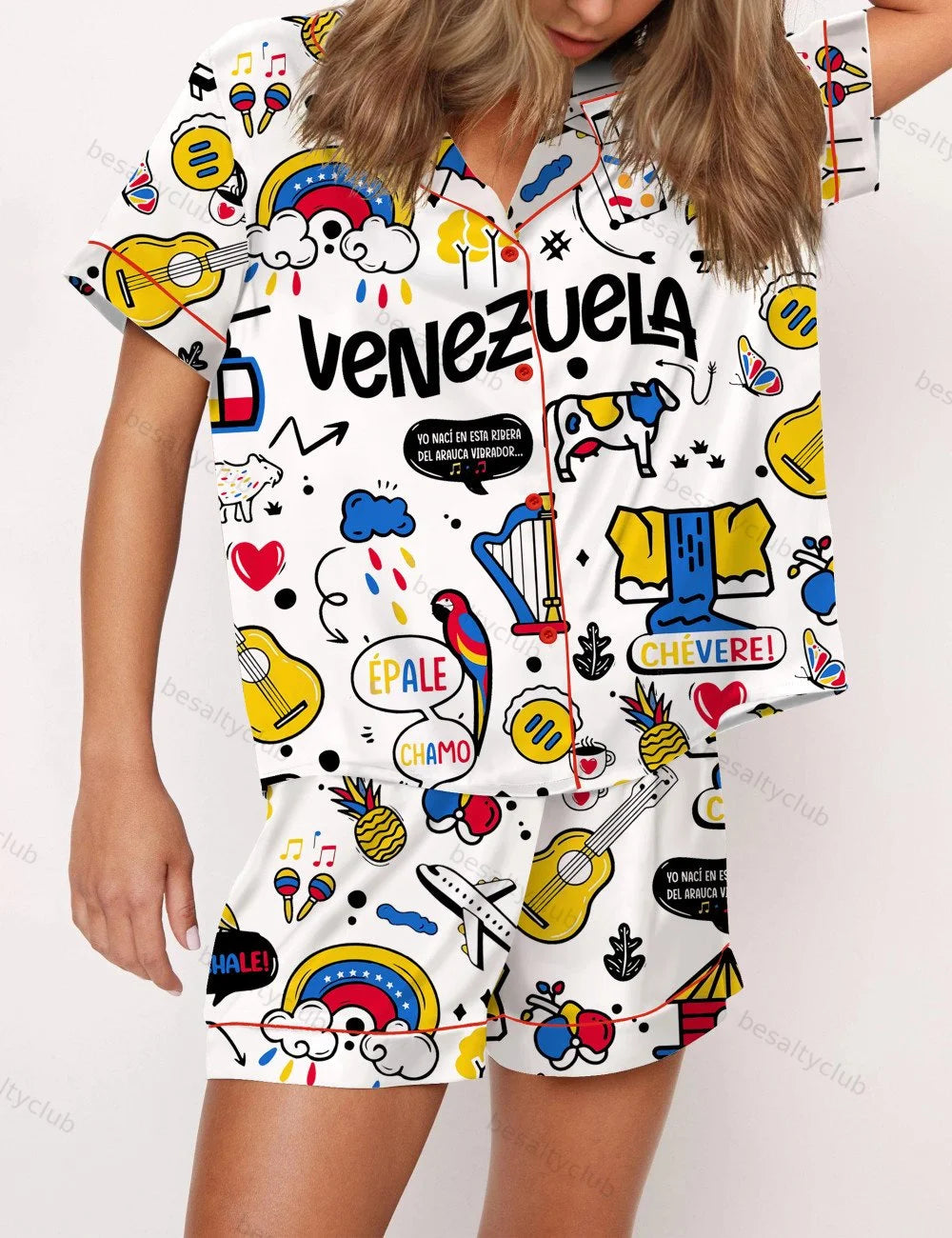 Venezuela Satin Pajama Set