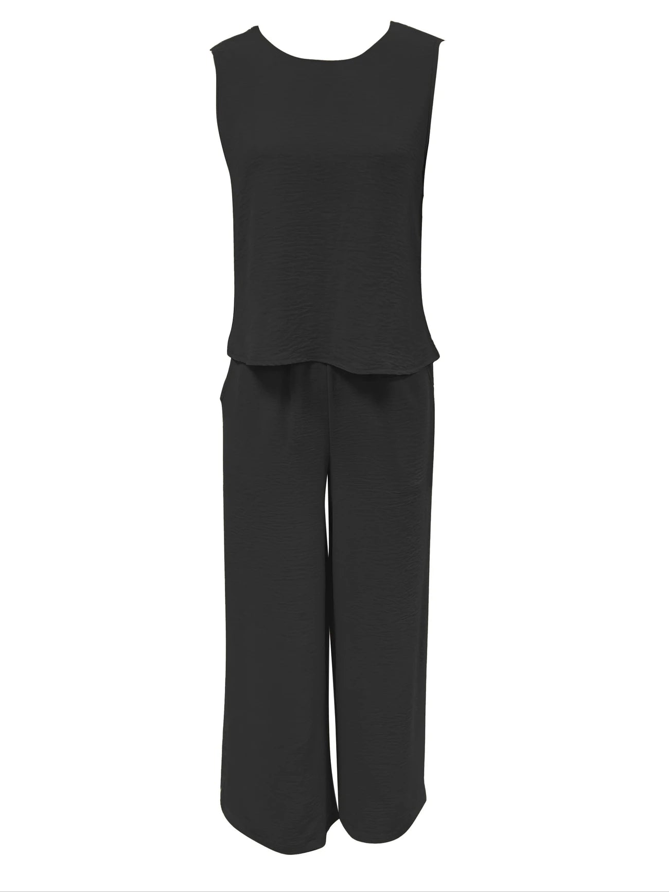 Backless Round Neck Sleeveless Vest