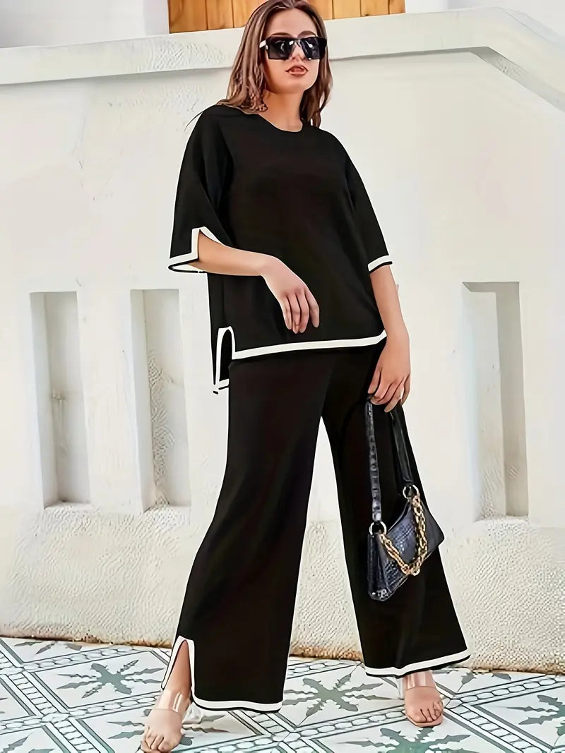 Top Wide Leg Pants Casual Set