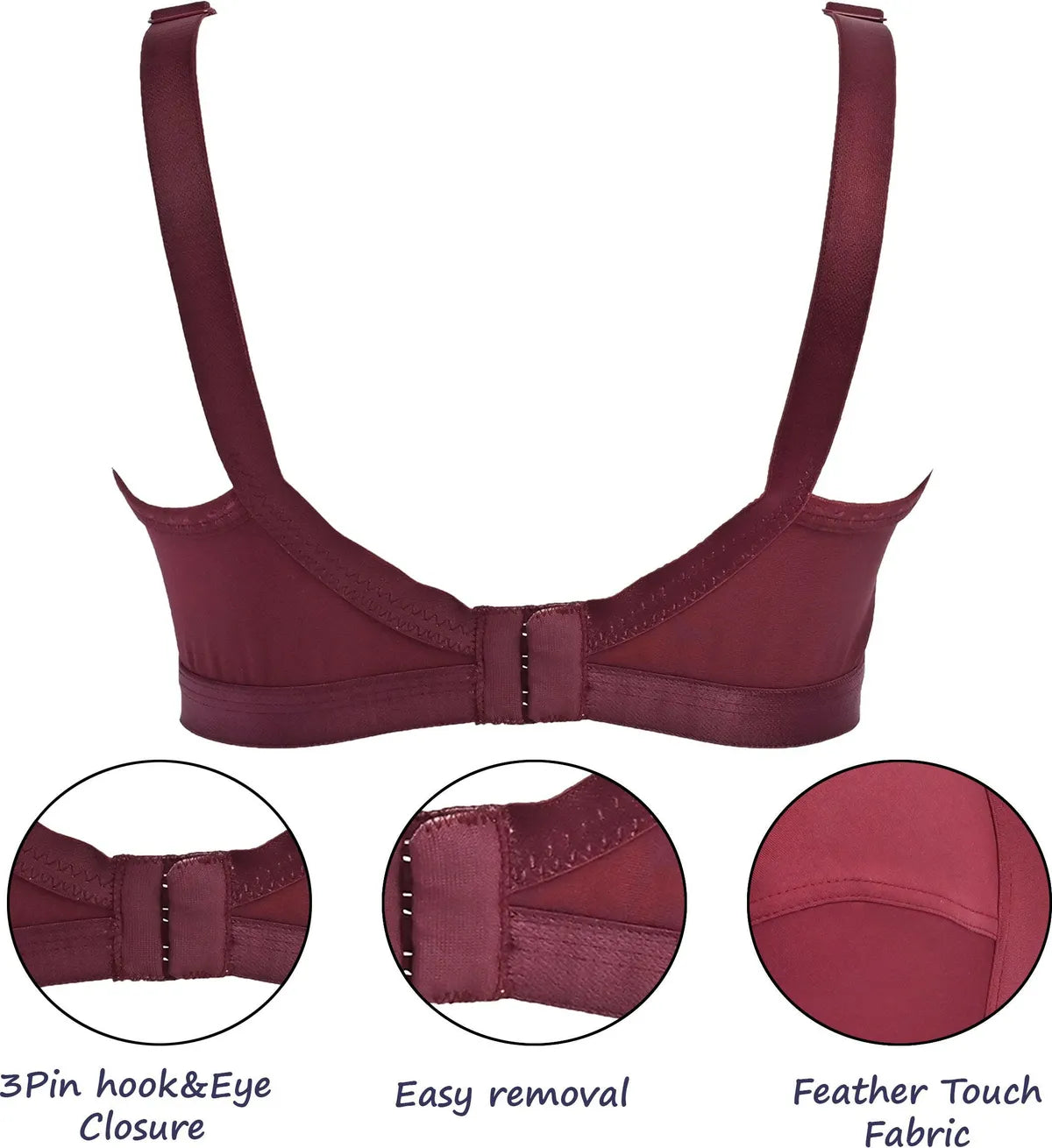 Pack Of 6 Plus Size Bra For Women