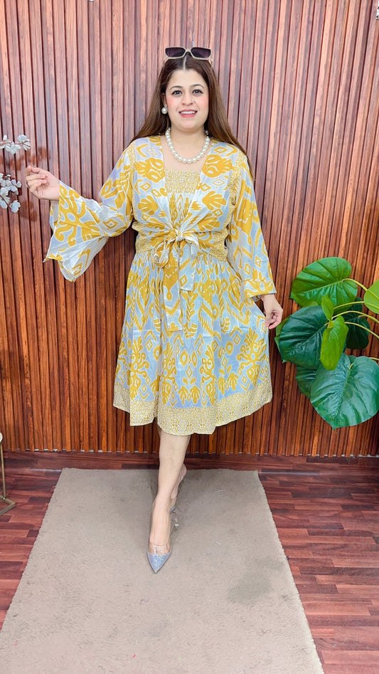 Smokey dress with shrug