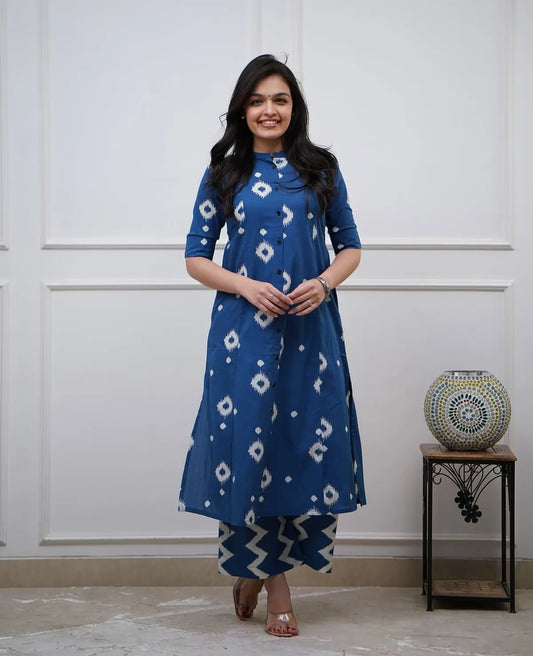 Pure Cotton A-line Kurta Palazoo set Co-ord set