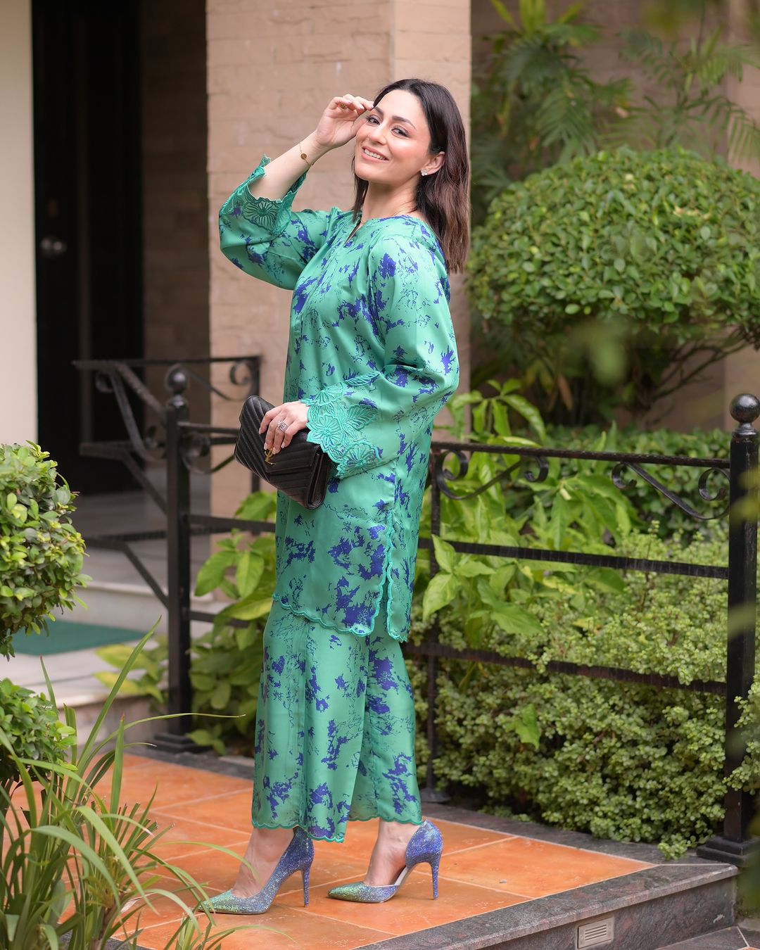 Chic Green Tie and Die Co-Ord Set
