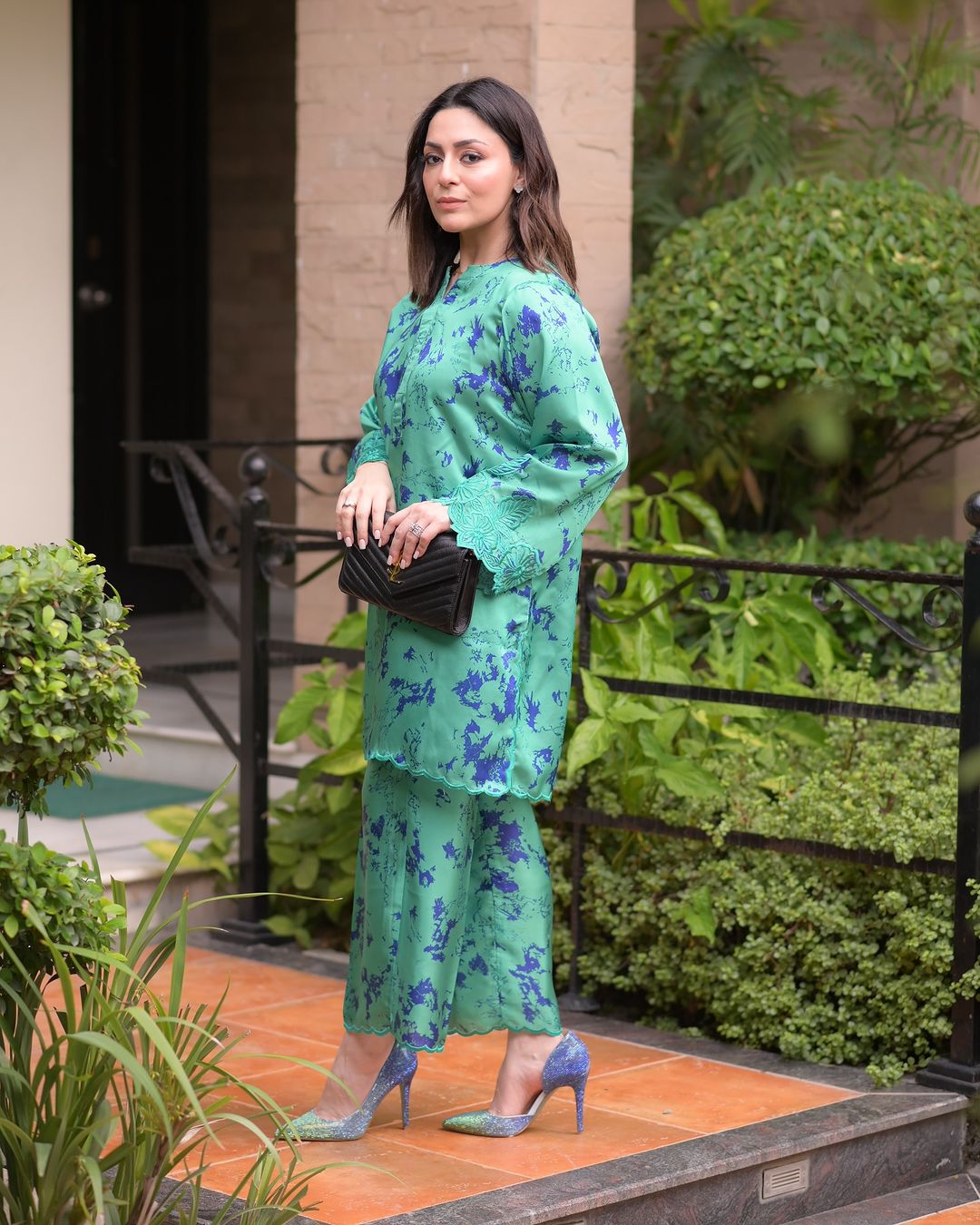 Chic Green Tie and Die Co-Ord Set