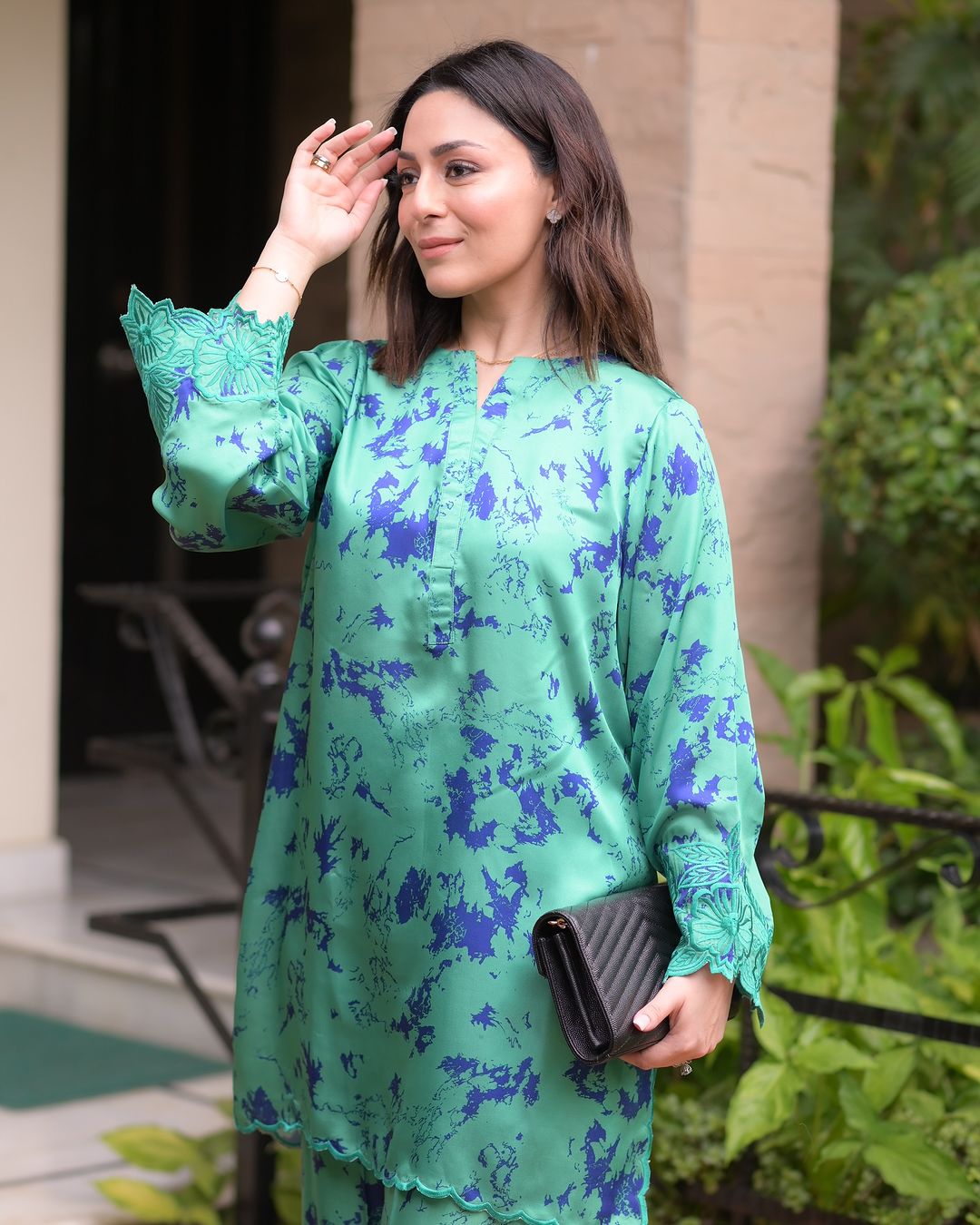 Chic Green Tie and Die Co-Ord Set