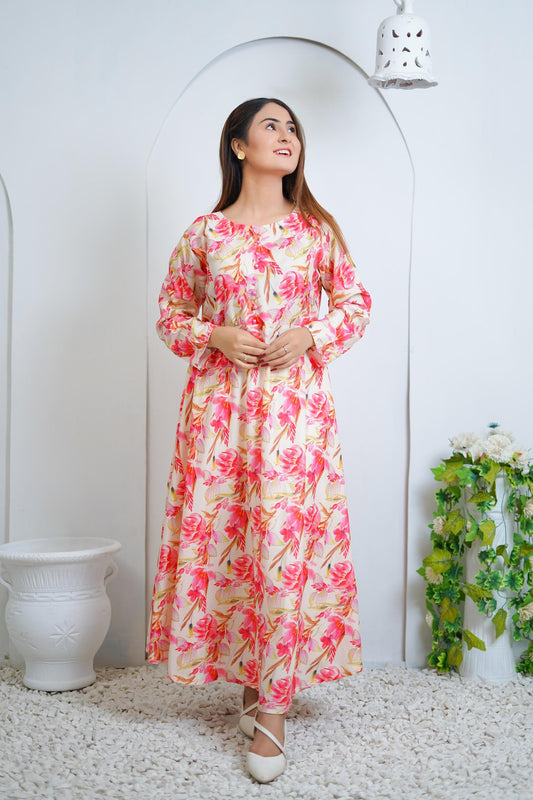 Pink Poppy Floral Frok