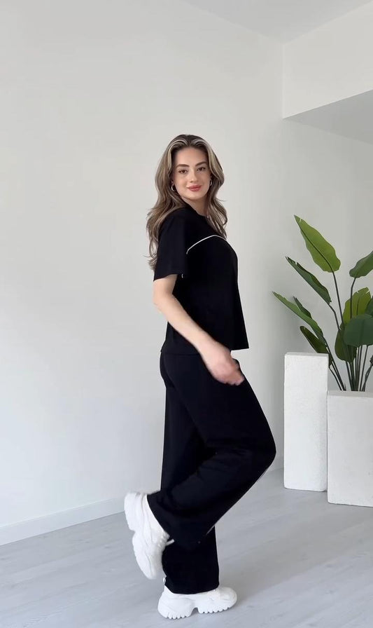 Black Ezy Wear CO ORD Set