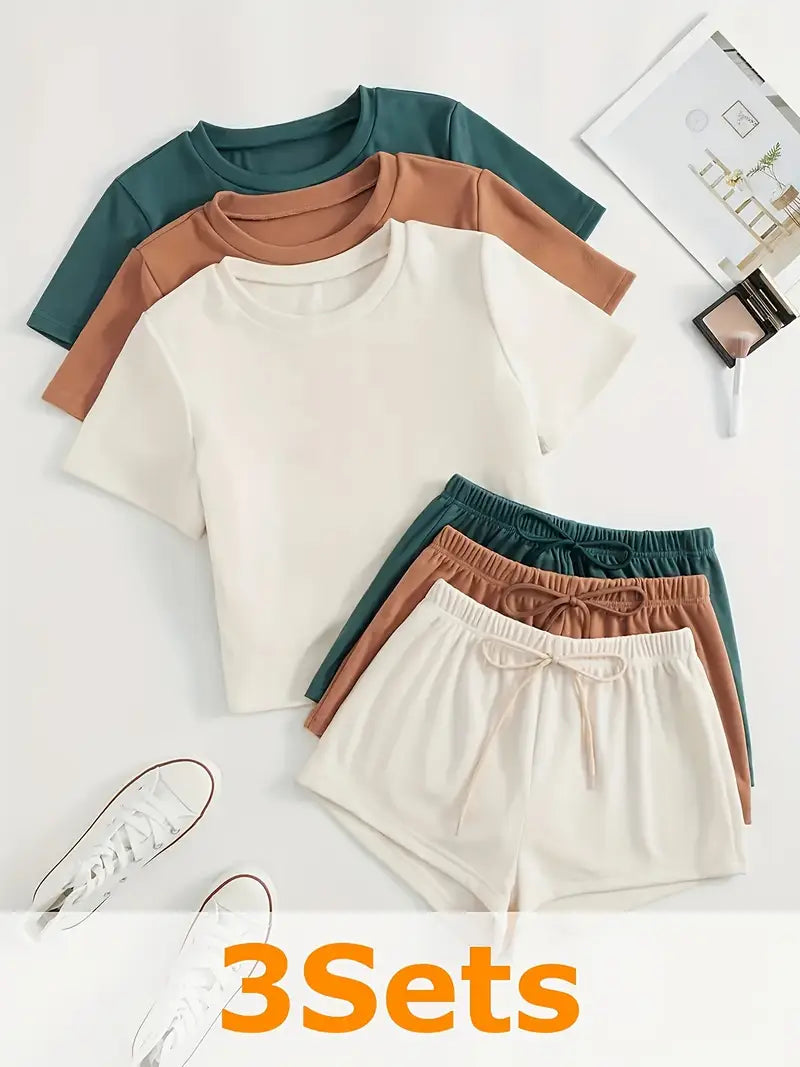 Tee & Shorts Loungewear Pack of 3