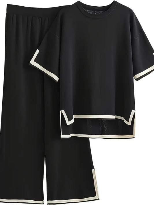 Top Wide Leg Pants Casual Set
