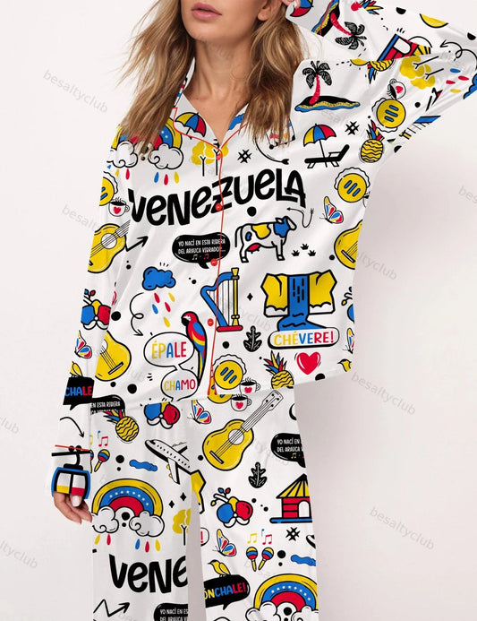Venezuela Satin Pajama Set