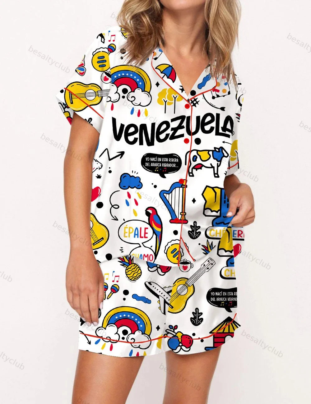 Venezuela Satin Pajama Set